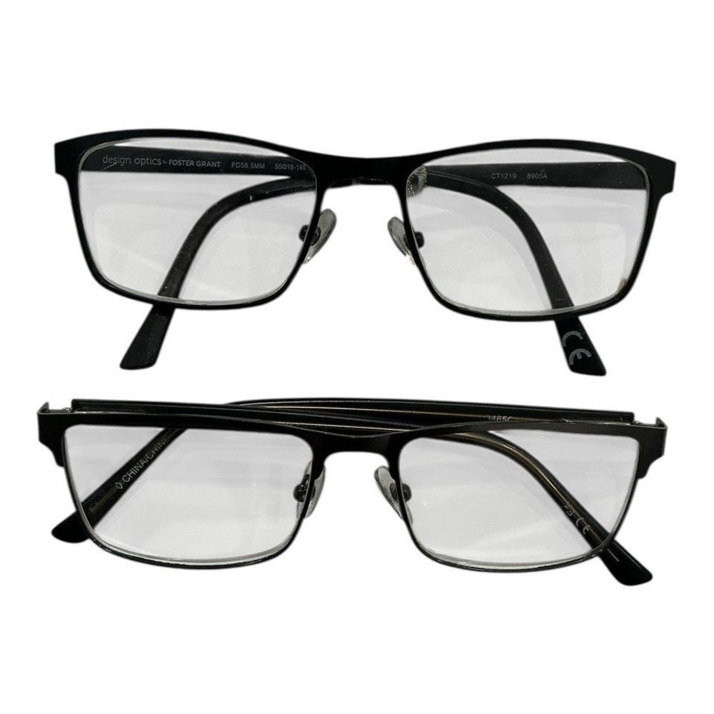 Foster Grant -‎ Reading Glasses (+3.00 Magnification) - Rectangular Black